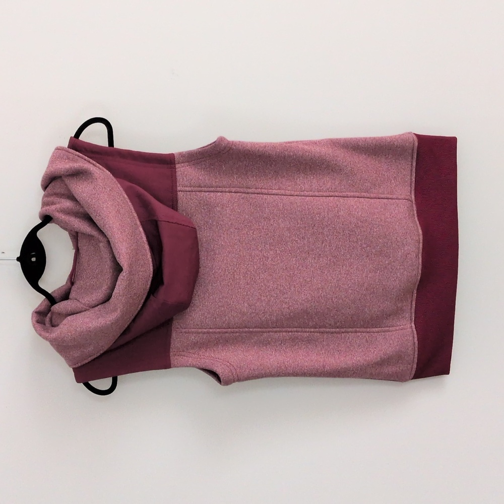 Burton Starr Dryride Hooded Vest Heathered Maroon Oversize Hood Medium